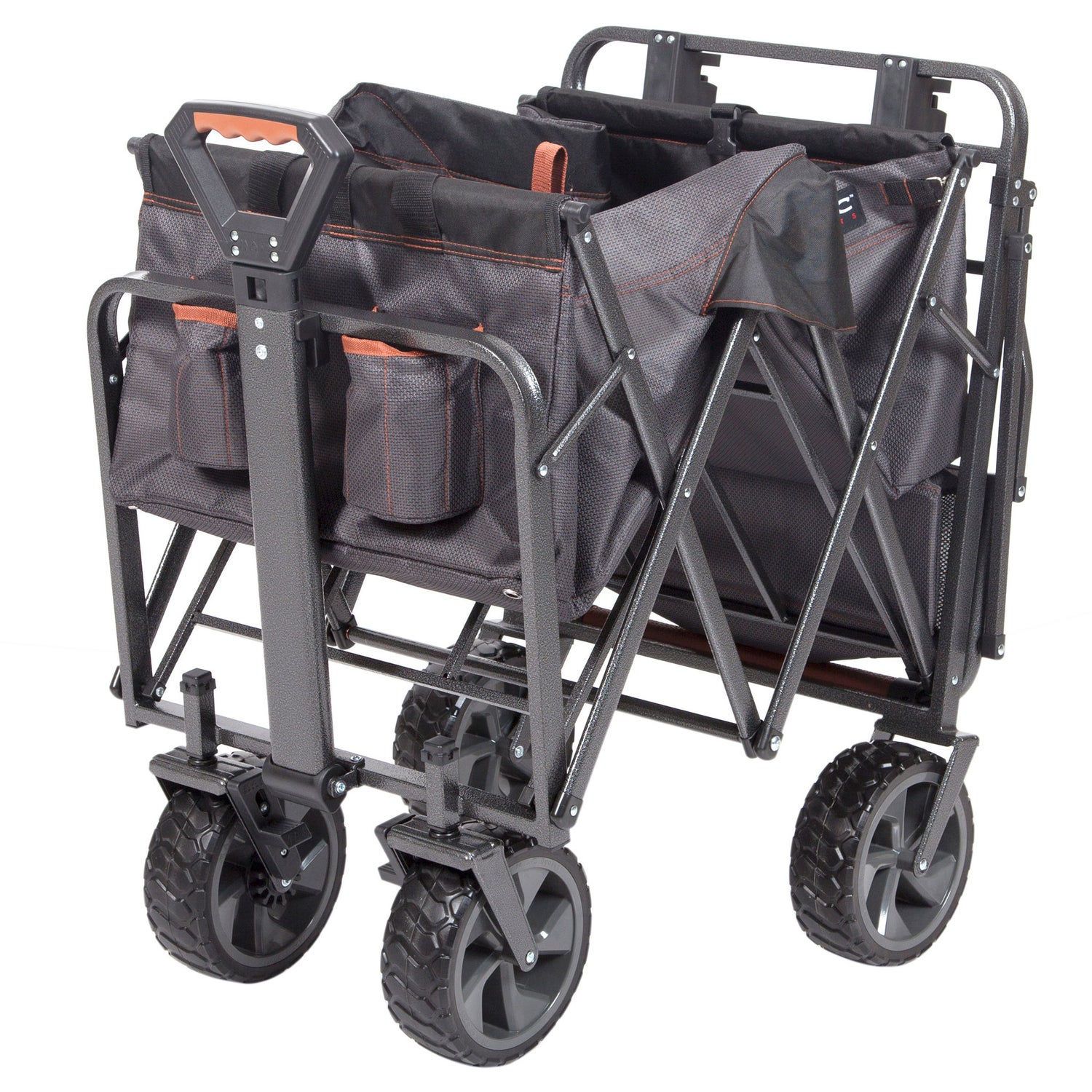 Mac Sports Deluxe Push Pull Folding Wagon with Brakes