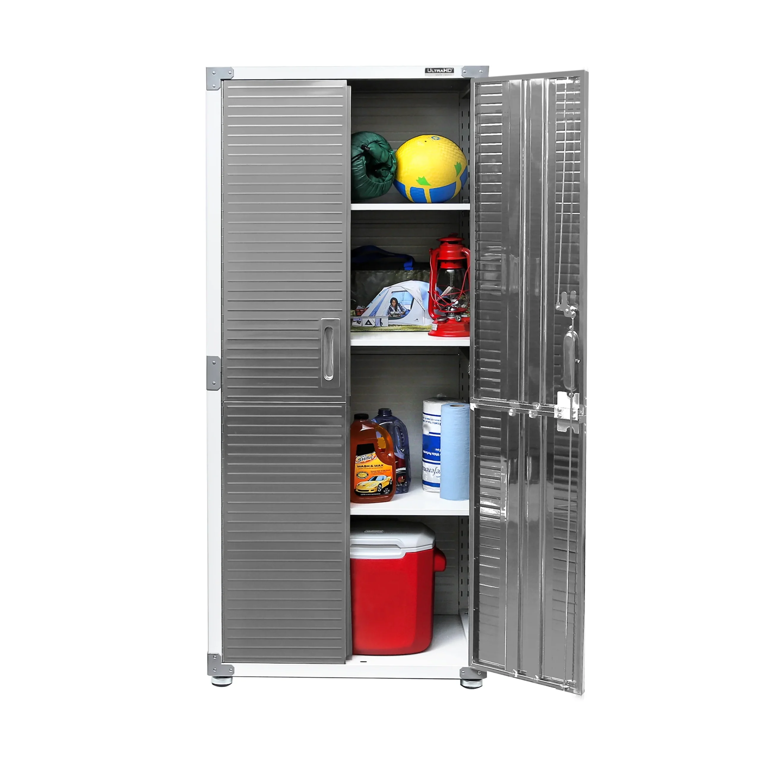 Seville Classics UltraHD? Steel Body Lockable Storage Cabinet Organizer Locker Shelving Unit, Graphite, 30" W x 18" D x 72" H