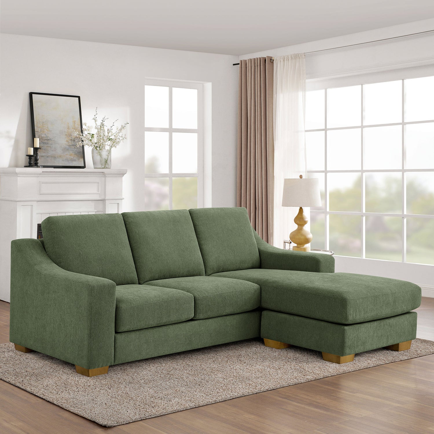 Thomasville Dillard 2-piece Fabric Sofa with Reversible Chaise