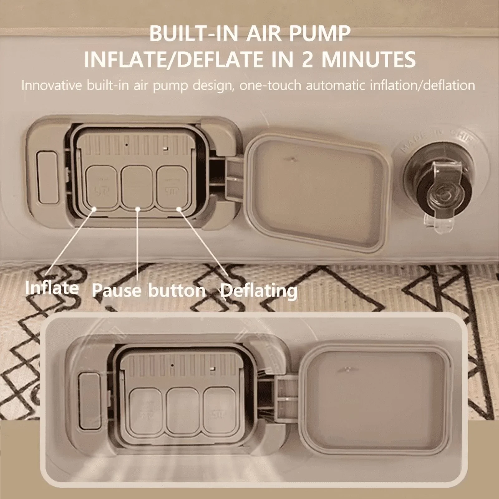 Car Inflatable Mattress For Tesla Model Y Juniper 2021-2025 PVC Flocking Portable Foldable Travel Bed Outdoor Travel Camping Air Mattress