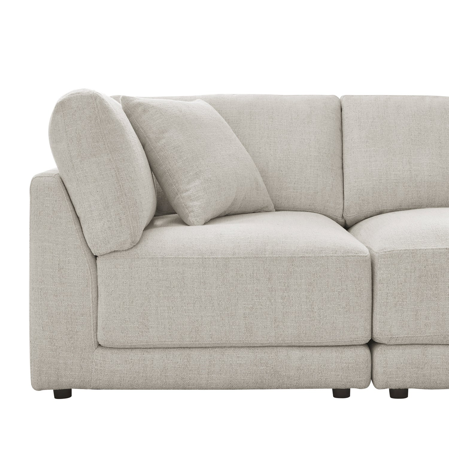 Aiden & Ivy Dayna 4-piece Modular Fabric Sofa with Ottoman