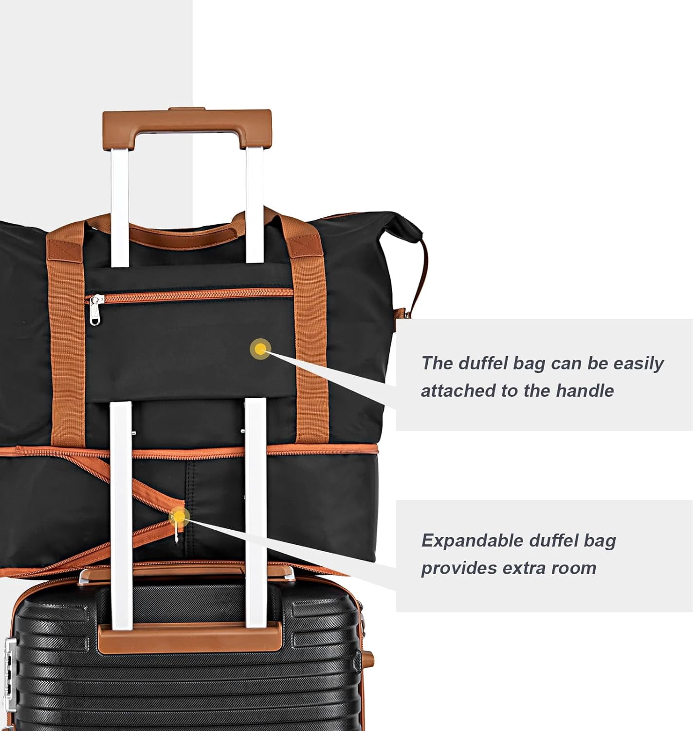 Joyway - 5-Piece Luggage Sets ABS Hardside Spinner Luggage -(Expandable Suitcase20"24")28-in Checked Luggage