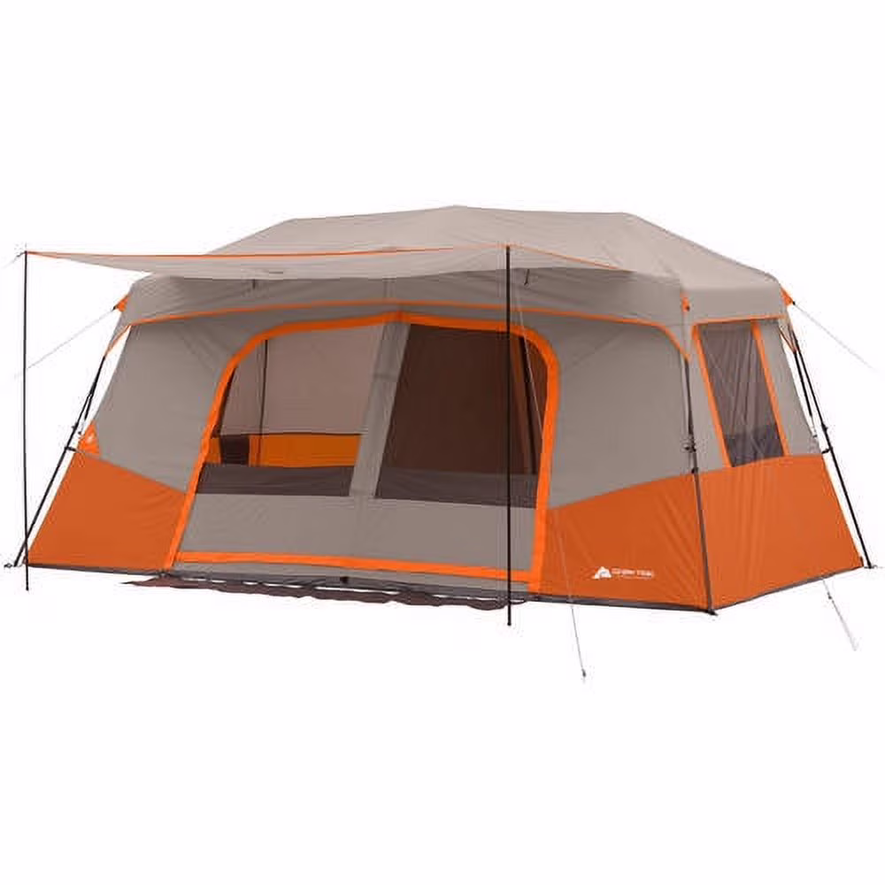 Ozark Trail 11-Person Instant Cabin Tent with Private Room -C 3-Room Family Camping Tent with Awning