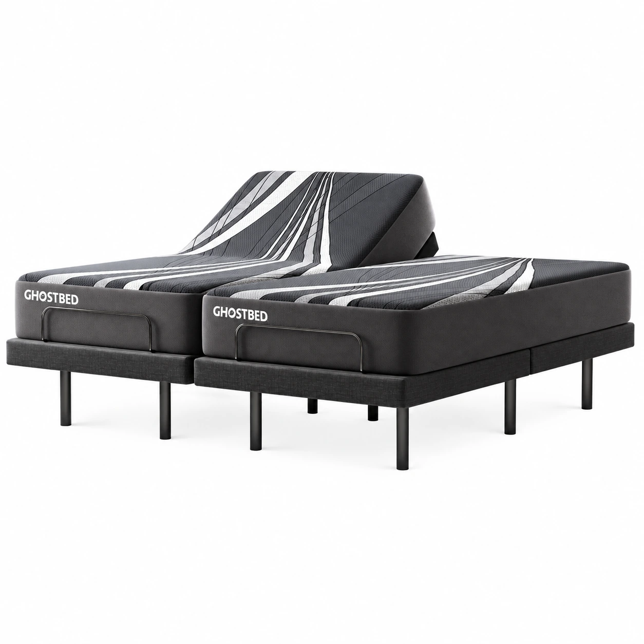GhostBed Dual Harmony 35.6 cm (14 in.) Hybrid Mattress with Adjustable Bed Base