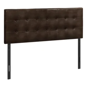 Monarch Specialties Bed, Headboard Only, Queen Size, Bedroom, Upholstered, Pu Leather Look, Brown, Transitional