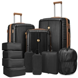 Joyway 11 Piece Luggage Sets Hardshell Lightweight Suitcase with TSA Lock Spinner Wheels