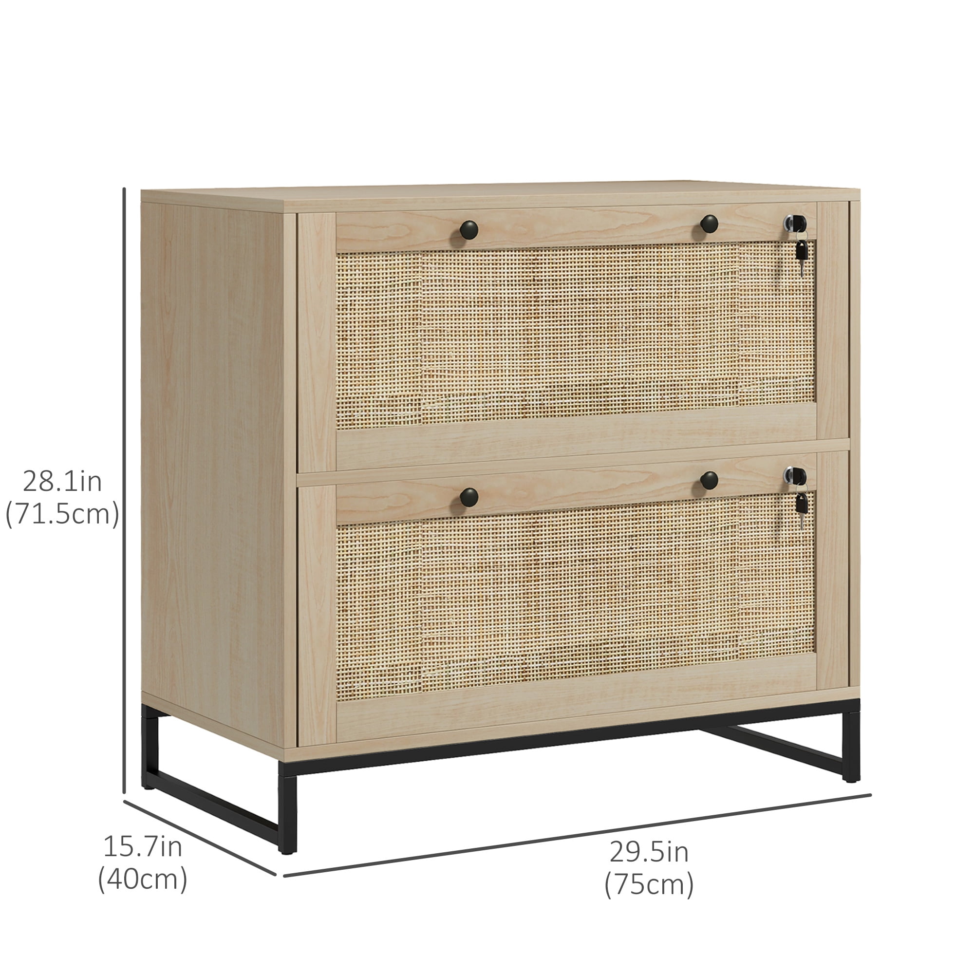 Vinsetto Filing Cabinet for Letters, A4, Legal Size Papers
