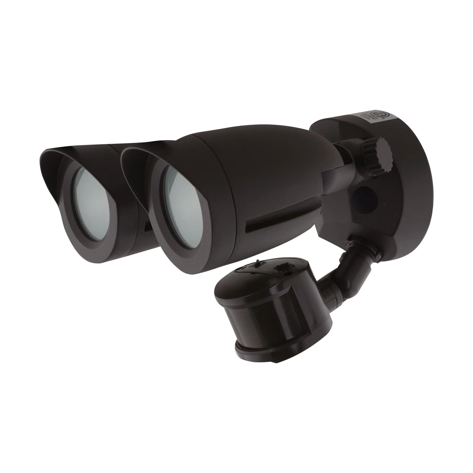 Nuvo Lighting LED Security Light Dual Head With Motion Sensor Black Finish 3000K