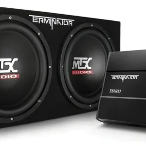 MTX TNP212D2 12" 1200W Dual Loaded Car Subwoofer Audio w/ Sub Box and Amplifier