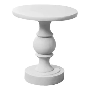 Monarch Specialties - Accent Table, 25"H, Indoor Or Outdoor, Bedroom, End, Living Room, Nightstand, Round, Side Table, White, Transitional