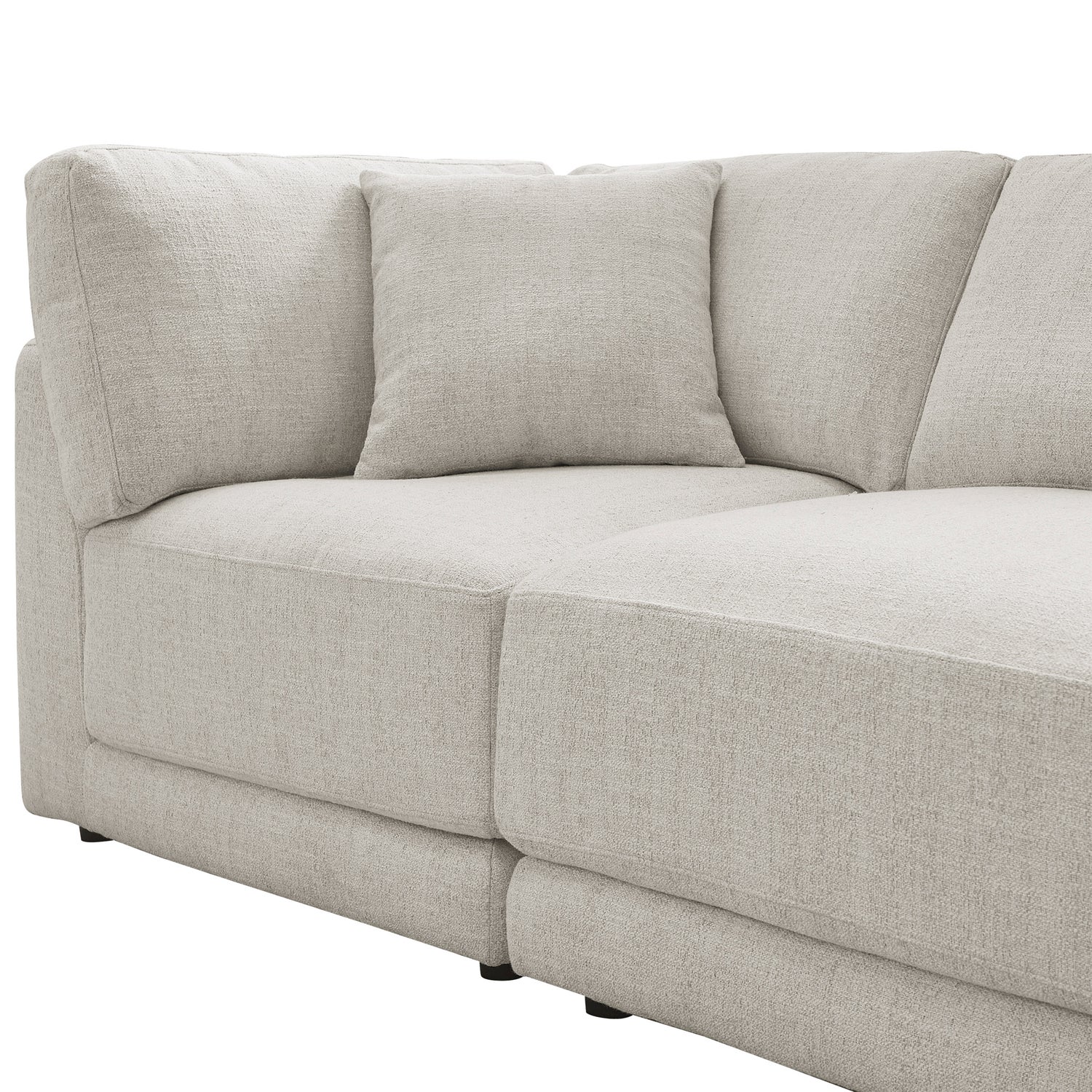 Aiden & Ivy Dayna 4-piece Modular Fabric Sofa with Ottoman