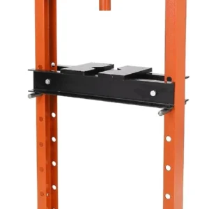 12 Ton Hydraulic Shop Press, H-Frame, 8-Hold Adjustable Height, with Movable Plates and Dust Cover, for Garage or Professional Users, Orange