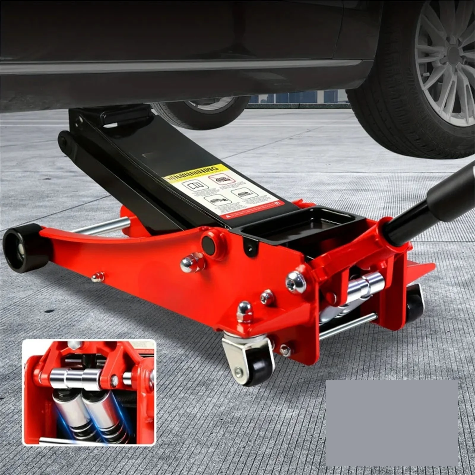 4t Low Profile Jack, Red And Black, Ultra Low Floor Jack With Dual Pistons Quick Lift Pump, Car Jack Hydraulic AutoLifts For Hom ,Easy to Operate