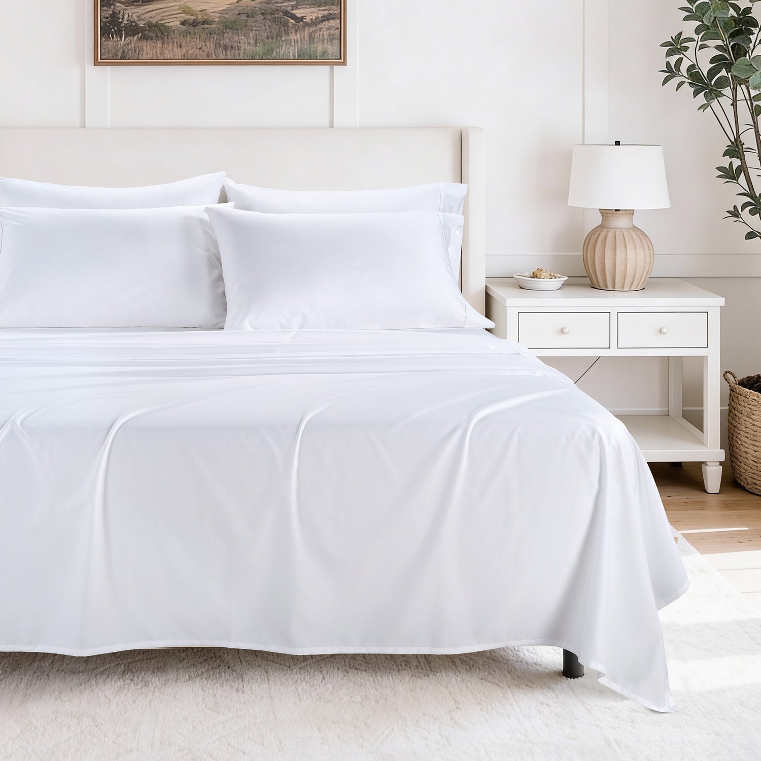 Hotel Signature Cotton Sateen Sheet Set, 6-piece