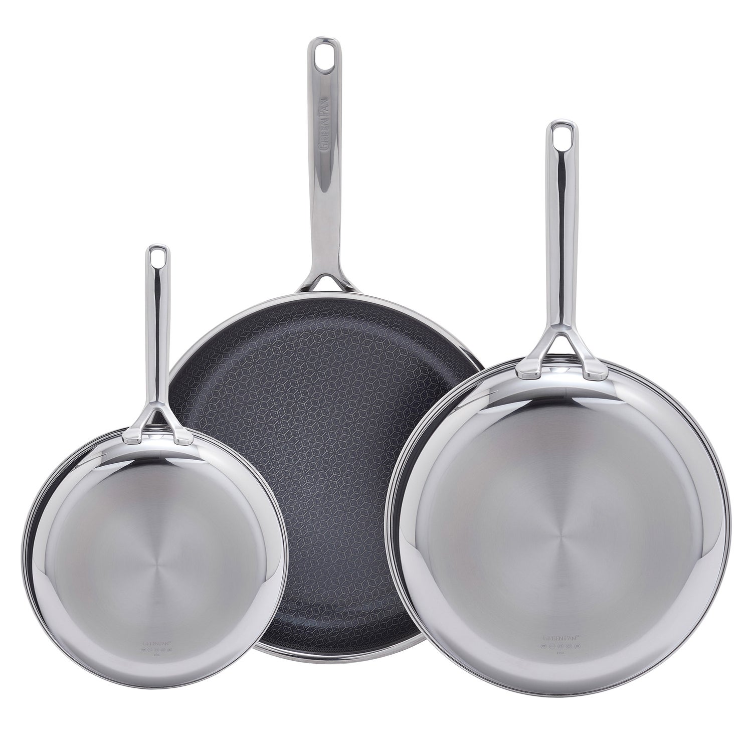 Greenpan Spectra Hybrid Ceramic Non-Stick Skillet Set, 3-pieces