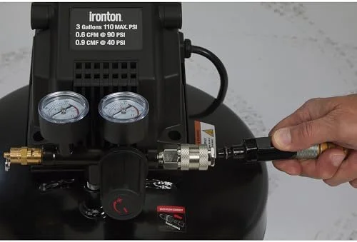 Oil-Free Pancake Air Compressor, 0.3 HP, 3 Gallons, 110 PSI