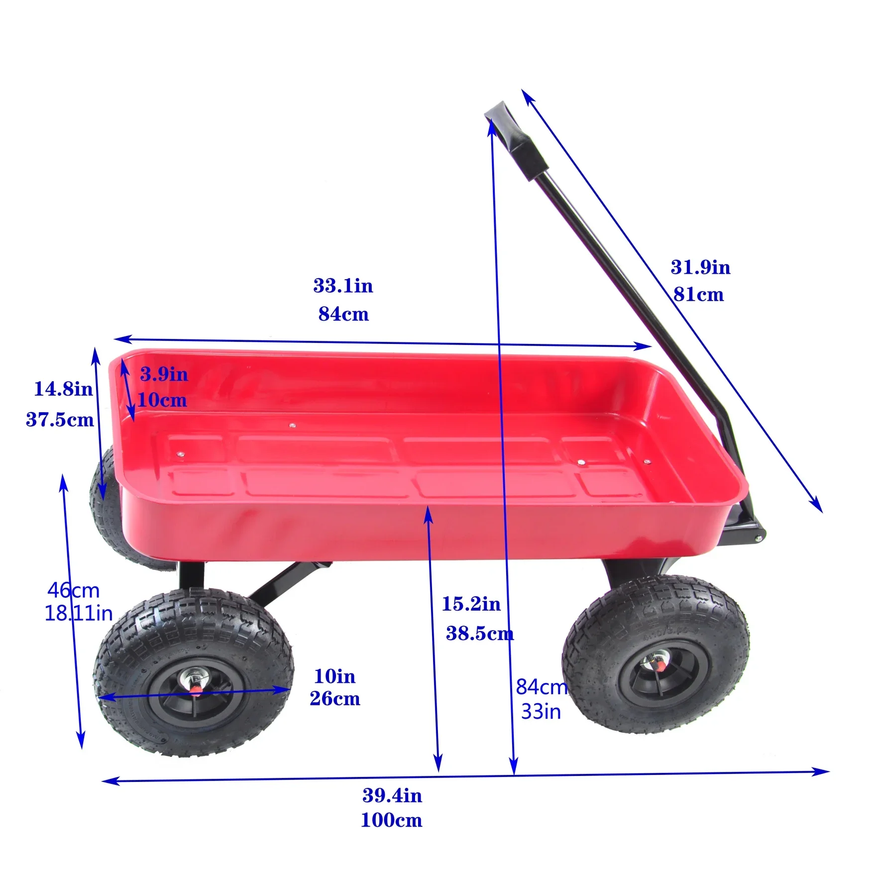 Collapsible Folding Wagon, Push Pull Foldable Beach Wagon Cart with All-Terrain Wheels, Heavy Duty Utility Grocery Wagon for Outdoor Camping Garden Sport Shopping,Pink