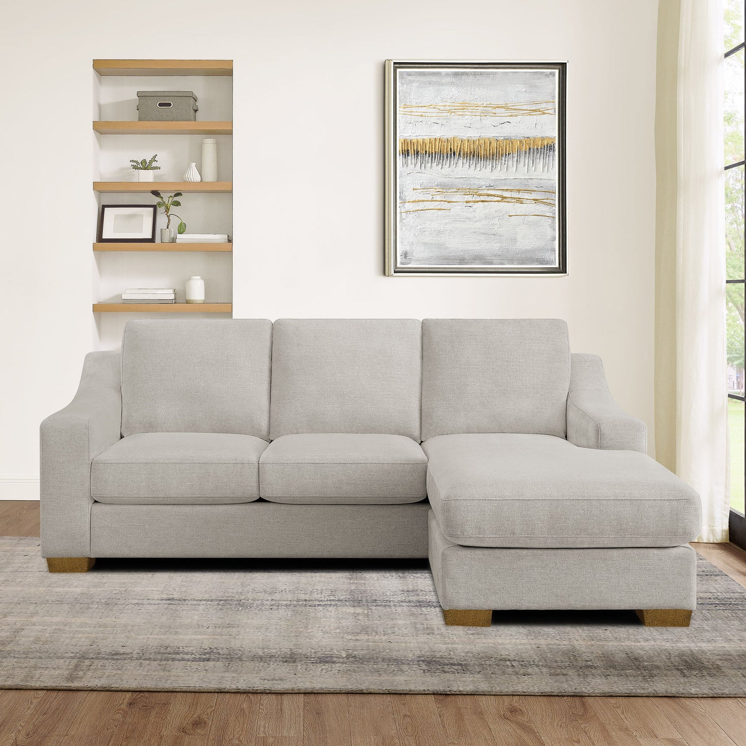 Thomasville Dillard 2-piece Fabric Sofa with Reversible Chaise