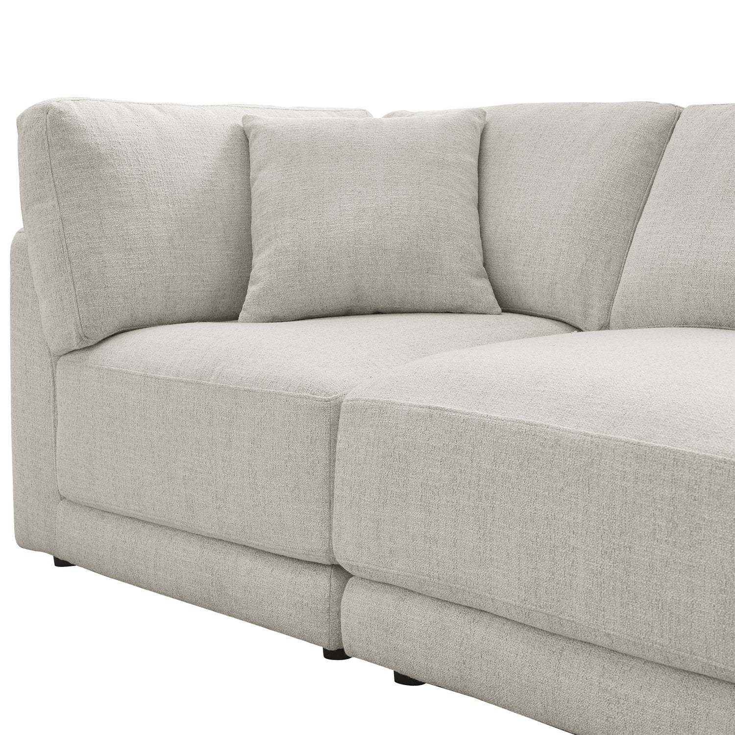 Aiden & Ivy Dayna 4-piece Modular Fabric Sofa with Ottoman