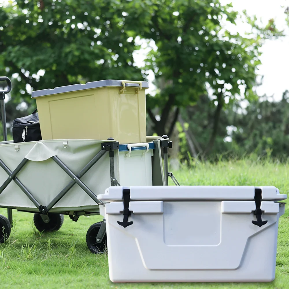 65 Quart Hard Large Cooler Box,Insulation Portable Ice Chest Box with 2 Wheels and Handle,400lbs Weight Capacity,Cooler Box for Beach, Drink, Beverage, Camping, Picnic, Fishing, Boat, Barbecue