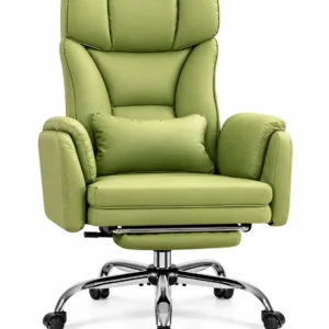 COOLHUT 500lbs Big and Tall Ergonomic Office Chair, High Back PU Leather Executive Chair with Expandable Arms, Footrest & Lumbar Pillow, Wide Seat Cushioned Computer Chair for Extra Space