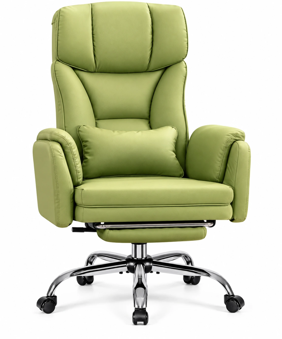 COOLHUT 500lbs Big and Tall Ergonomic Office Chair, High Back PU Leather Executive Chair with Expandable Arms, Footrest & Lumbar Pillow, Wide Seat Cushioned Computer Chair for Extra Space
