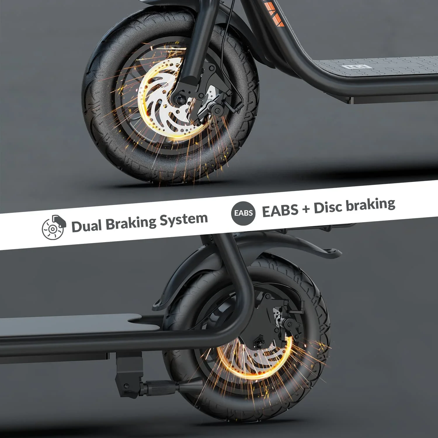 5TH WHEEL W18S 450W Motor Electric Scooter for Adults with Seat and Carry Basket, 36V 20Miles Range & 15.5Mph, 12" Foldable E Scooter for Commuting