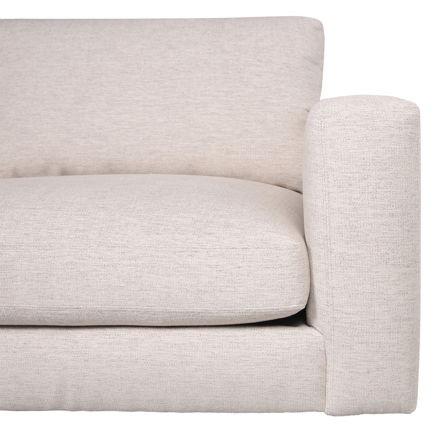 Nice Link Whitley 4-piece Fabric Sectional with Ottoman