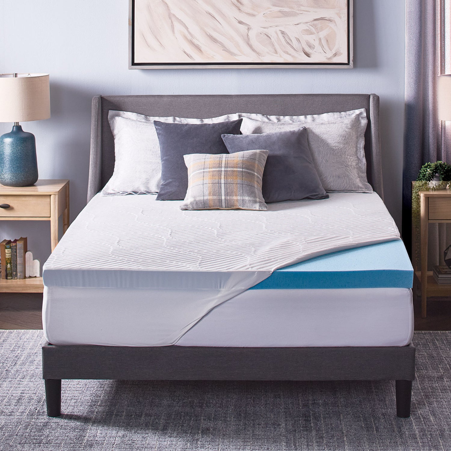 Novaform ComfortLuxe Plus Gel Memory Foam 3-inch Mattress Topper