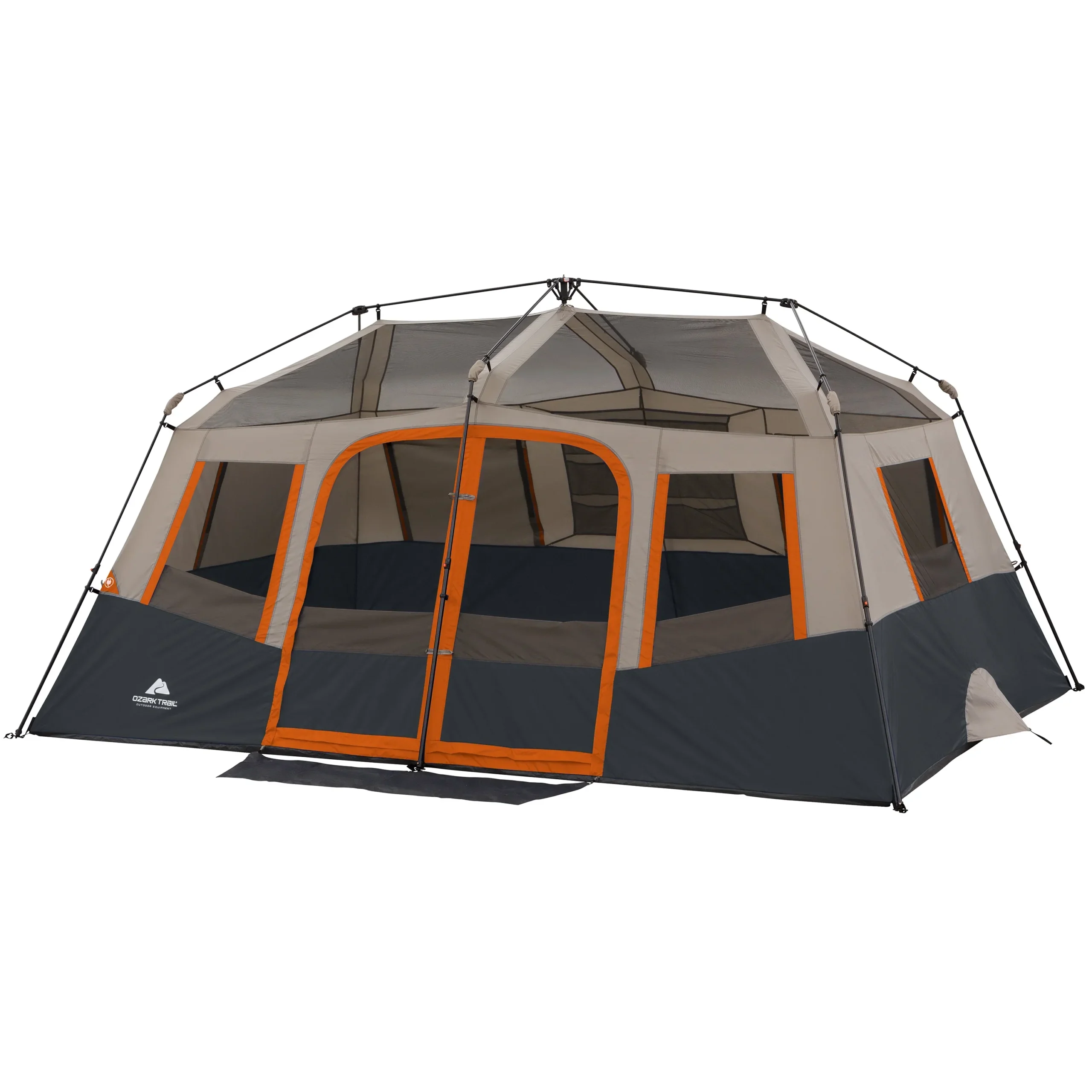 Ozark Trail 10-Person Instant Cabin Tent -C 2-Room Family Camping Tent with Rainfly