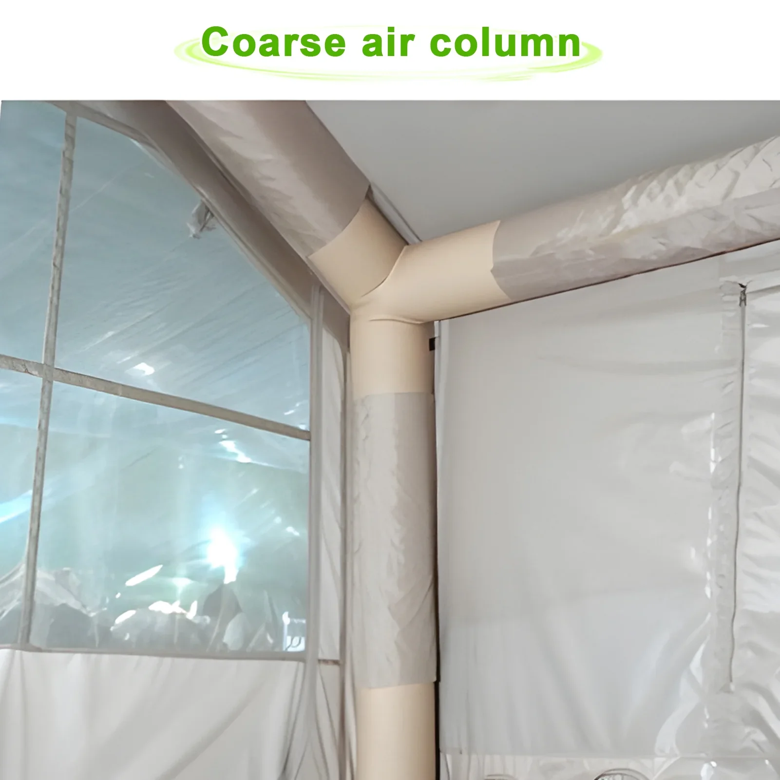 Wilitto Inflatable Tent for Camping, 1-6 Person Blow-up Air Tent, Easy Setup Waterproof Windproof Cabin Tent, 4 Seasons Family Glamping Tent House _Beige