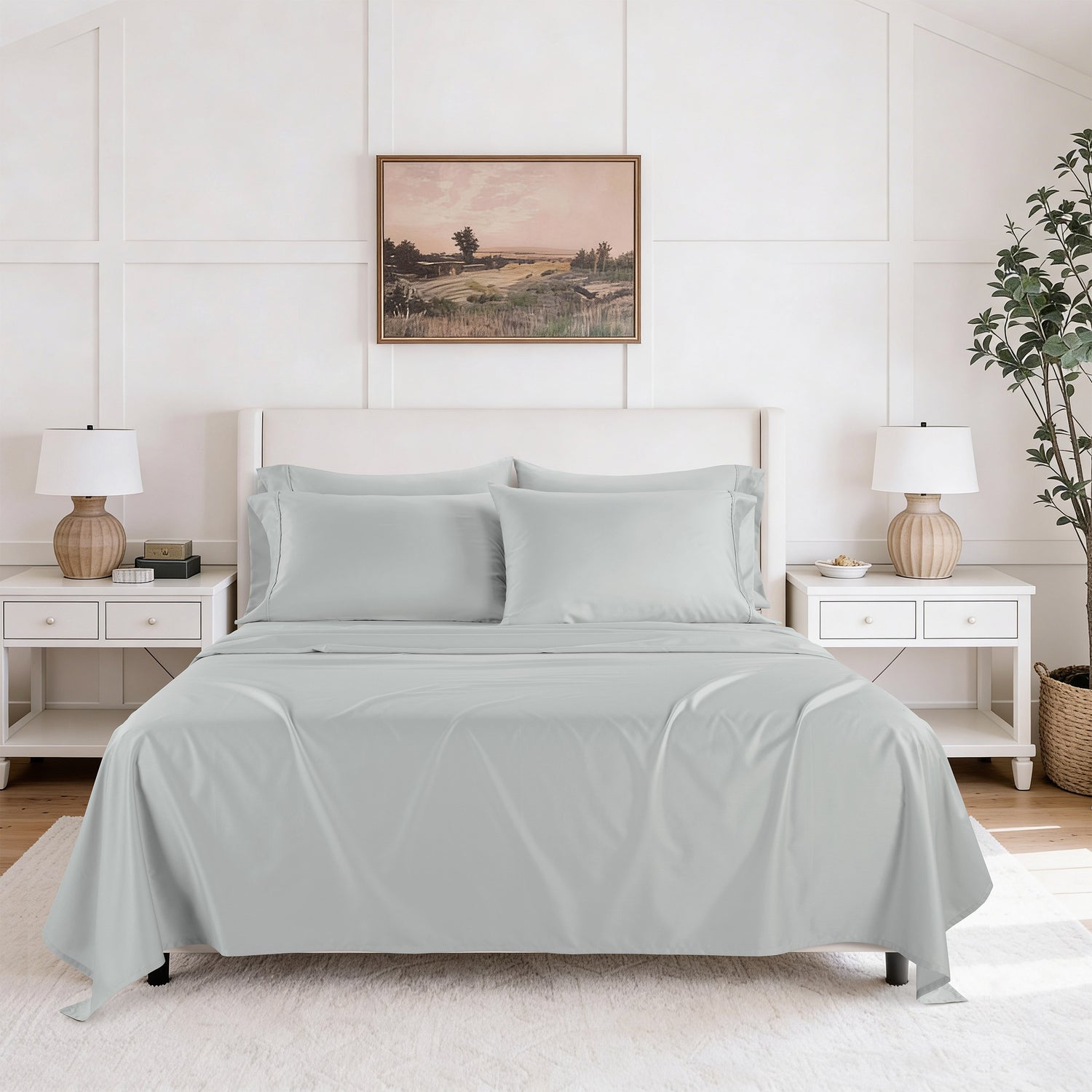 Hotel Signature Cotton Sateen Sheet Set, 6-piece