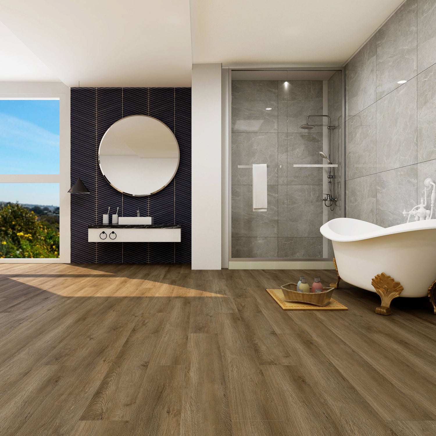 Kairos Rouge Park 22.86 cm (9.0 in.) WPC Vinyl Flooring.