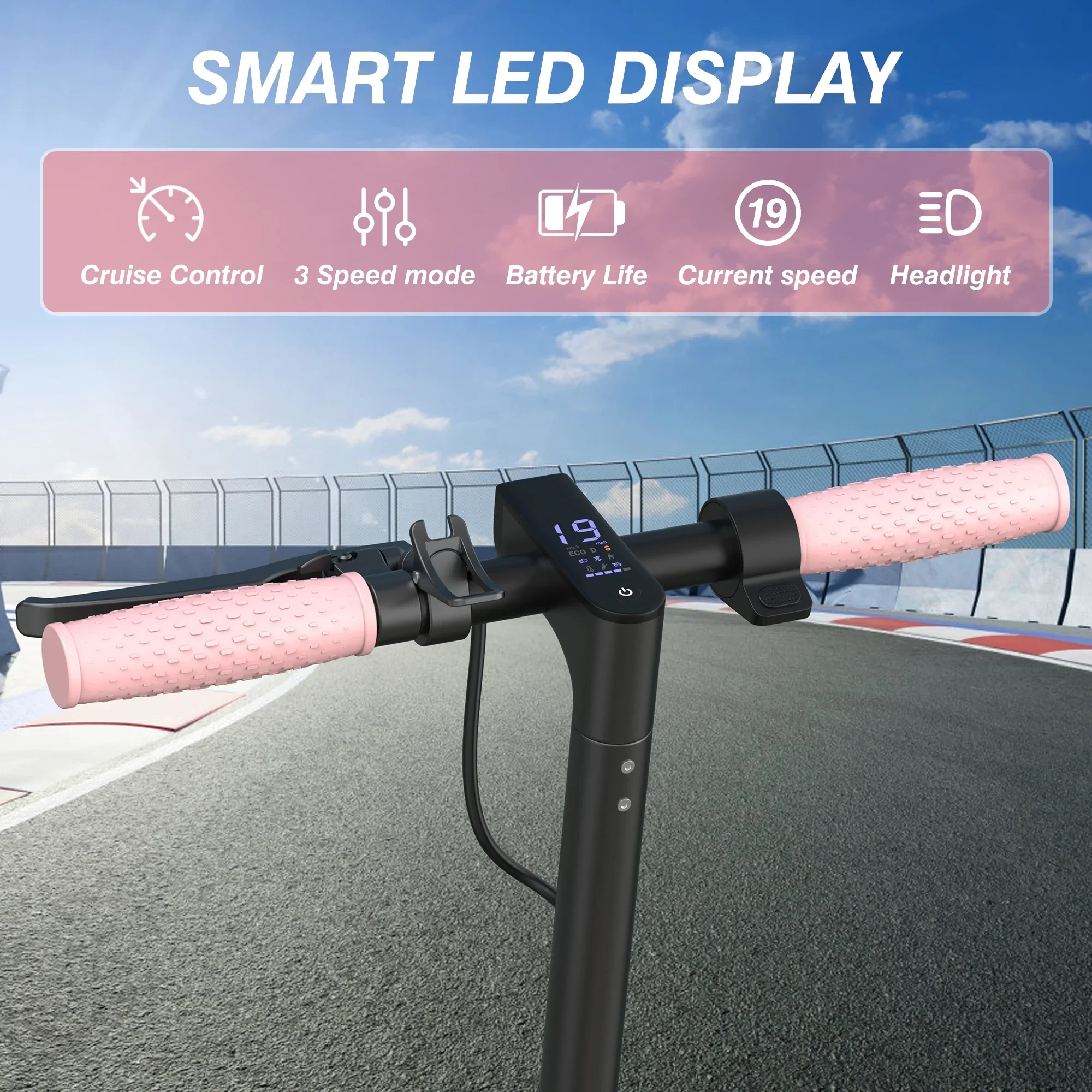 AOVOPRO WHITE ES80 350W 8.5' Foldable Electric Scooter for Adults and Child, 21 Miles Range