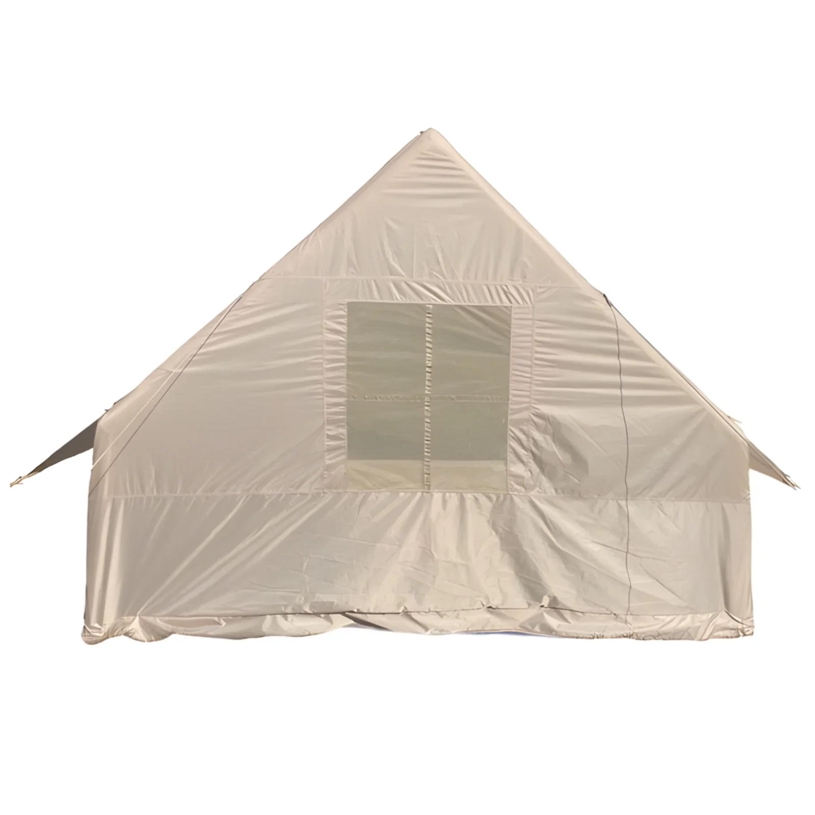 Wilitto Inflatable Tent for Camping, 1-6 Person Blow-up Air Tent, Easy Setup Waterproof Windproof Cabin Tent, 4 Seasons Family Glamping Tent House _Beige