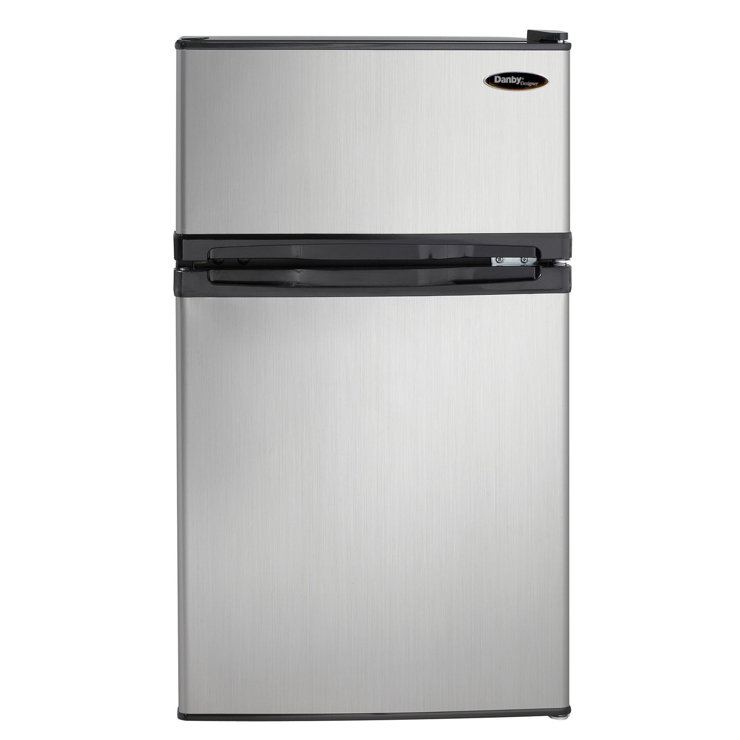 Danby Designer 3.1 cu. ft. Dual Door Compact Fridge with Freezer in Stainless-steel Look