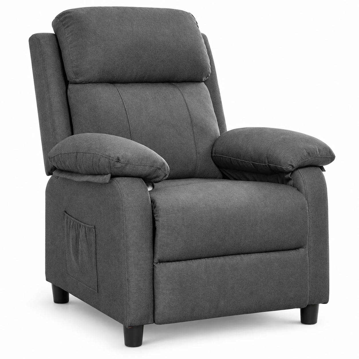 Korser Manual Push Back Recliner Chair with Side Pockets,Recliner Chairs for Adults for Living Room,Small Recliners for Small Spaces,Linen