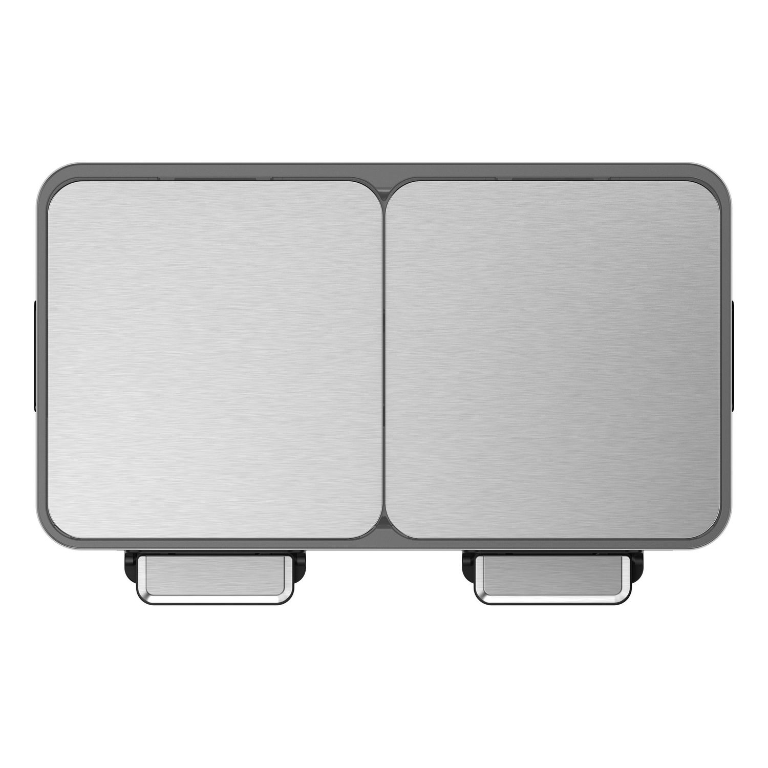 EKO 42L+42L Dual Compartment Stainless Steel Step Can