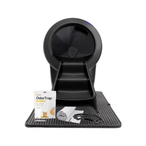 Litter-Robot 4 Self Cleaning Electric Cat Litter Box Exclusive Bundle, Black