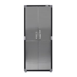 Seville Classics UltraHD? Steel Body Lockable Storage Cabinet Organizer Locker Shelving Unit, Graphite, 30" W x 18" D x 72" H
