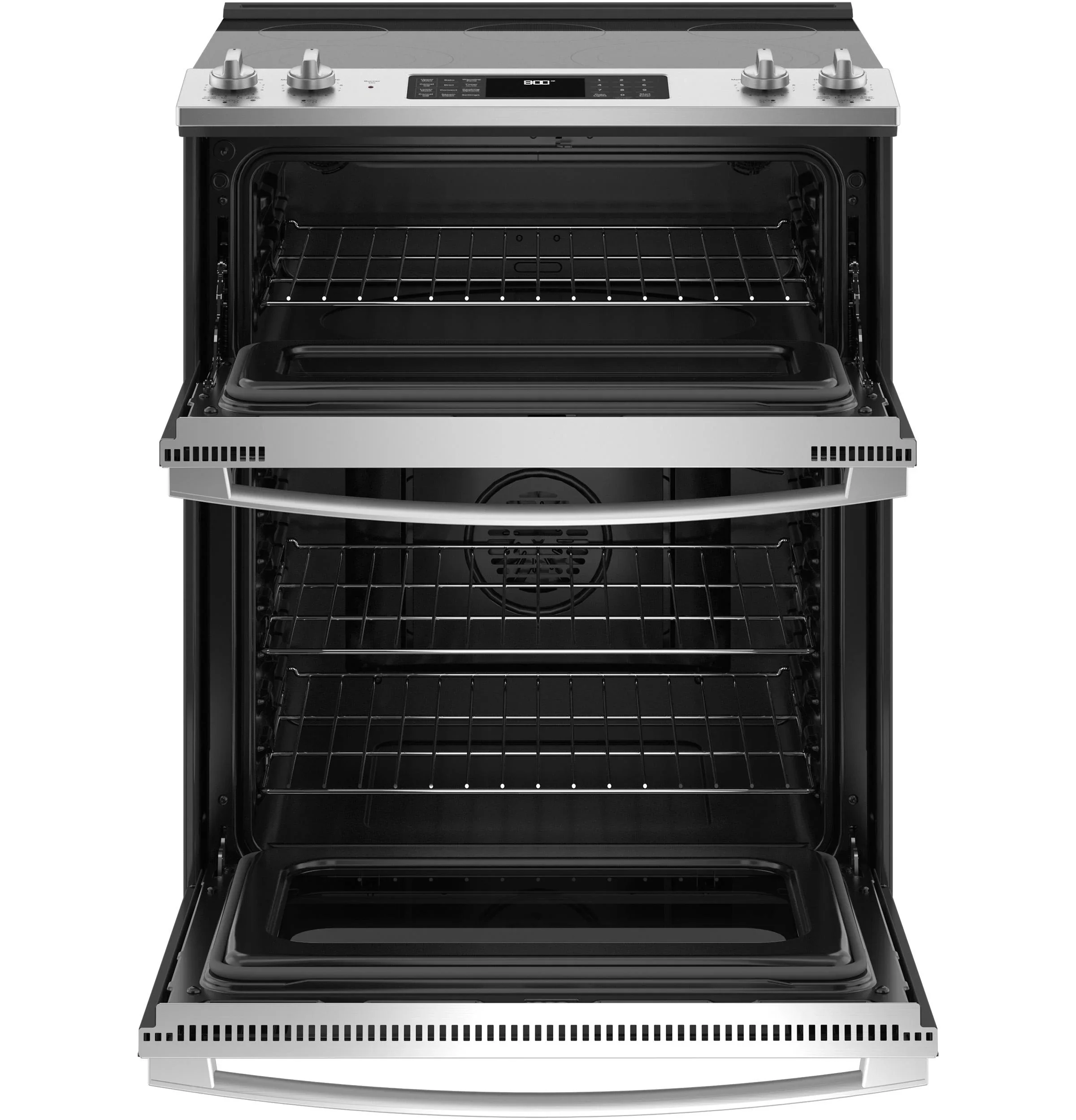 GE Appliances 30 in 66 cu ft Slide In Double Oven Electric Ranges in Stainless Steel