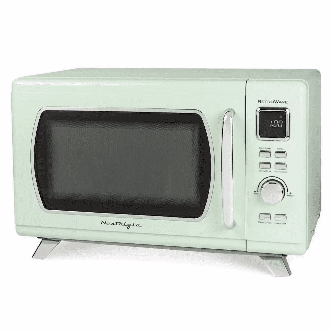 Nostalgia Mid-Century Retro 0.9 Cu. Ft. 900-Watt Microwave Oven, Black