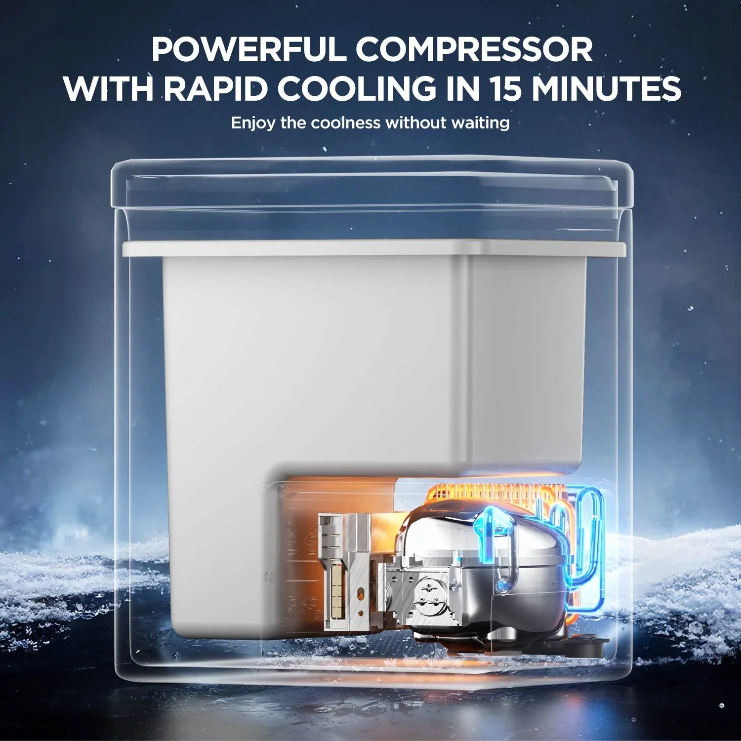 Litheli 16L Backpack Refrigerator, 55W Portable Electric Fridge Freezer Compressor Cooler for Fast Cooling Down to -4-F with Ergonomic Backpack Design for Camping Car RV Home