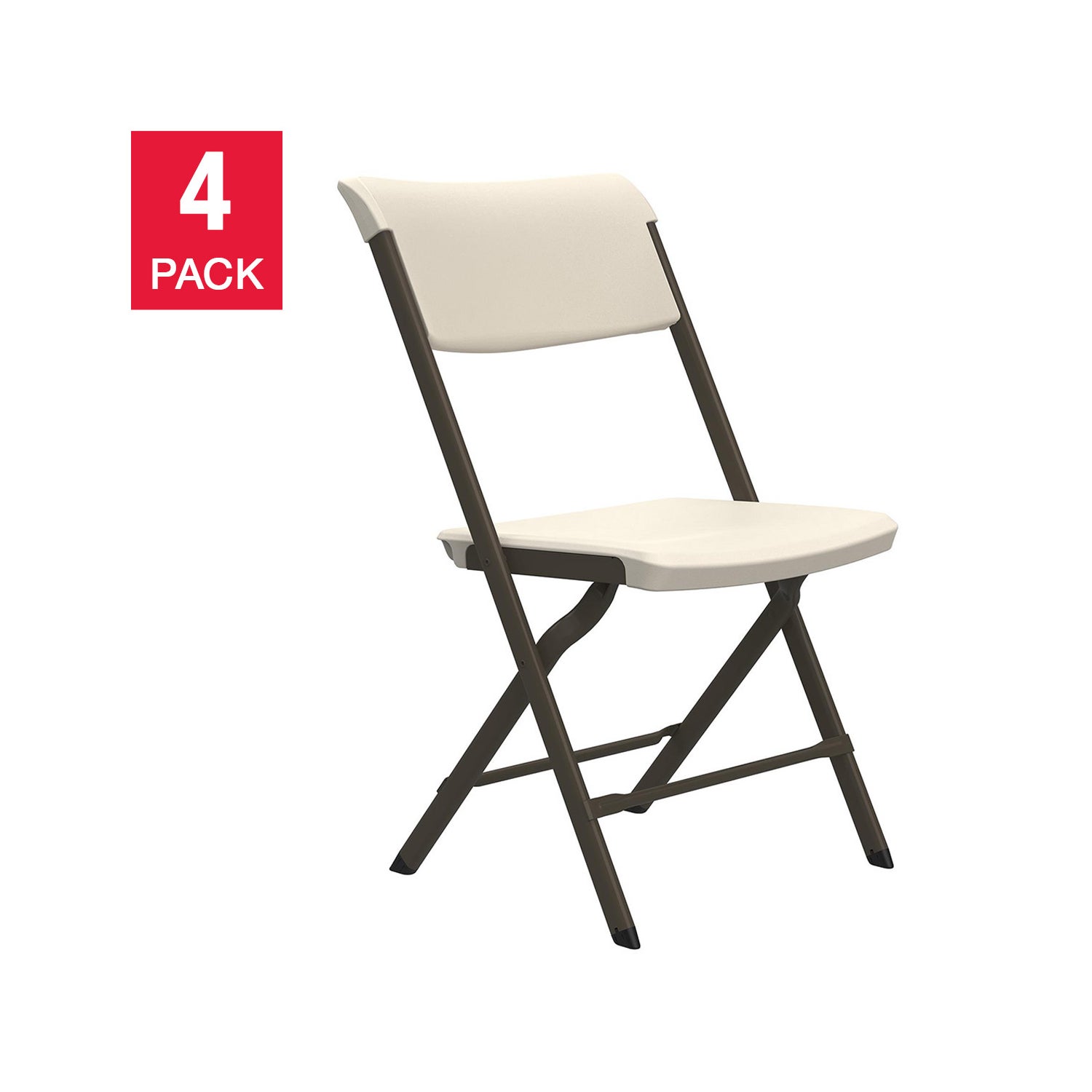 Lifetime Bypass Commercial Folding Chairs, 4-pack