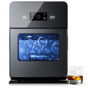 Simzlife Sphere Ice Maker, 10 Pcs/Hour, 150 Pcs/Day, Clear Ice Ball Maker with Enhanced Insulation, with LCD Touch