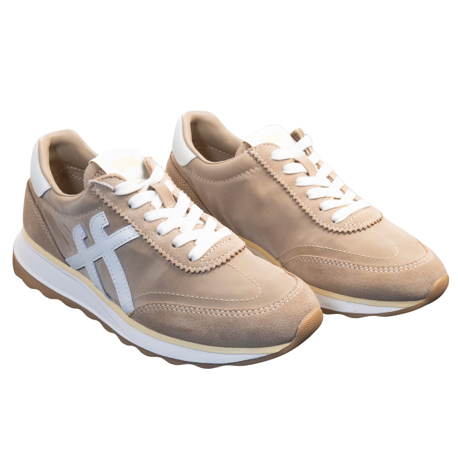 FitFlop Women’s Retro-Q FF Fabric and Suede Sneakers