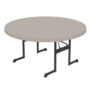 Lifetime 60 Inch Round Folding Table for Indoor and Outdoor Use, Professional Grade, Putty Color
