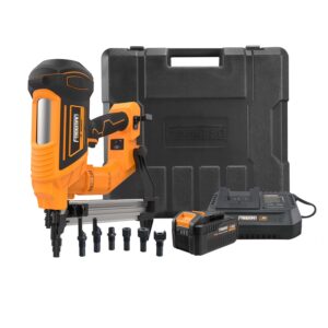 Freeman PE20VCSPN40 20 Volt Cordless and Brushless 1-1/2" Concrete Nailer Kit with Lithium Ion Battery, Charger, and Case -C 750 Shots per Charge