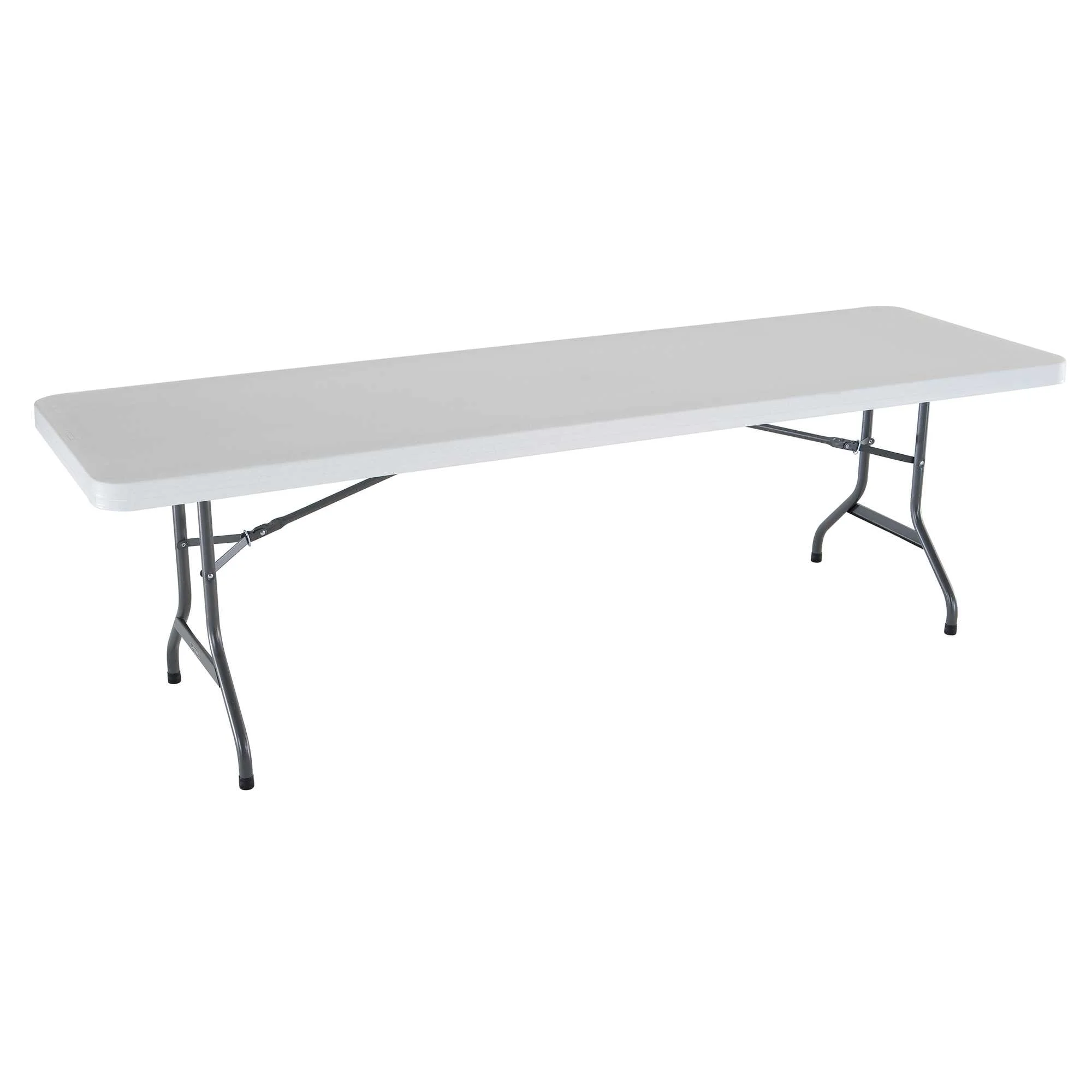 Lifetime Combo Set of (4) 8-Foot Rectangle Folding Tables & (32) Chairs, Indoor/Outdoor Use, White (80147)