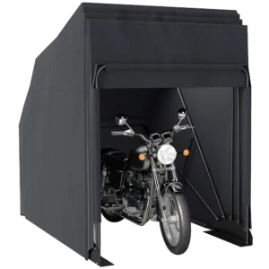 Outsunny Motorcycle Shelter, Waterproof Motorbike Cover w/ 2 Mesh Windows